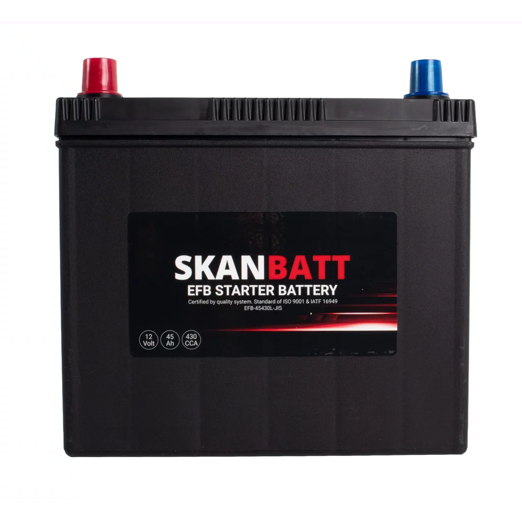 SKANBATT EFB Startbatteri 12V 45AH 430CCA (238x129x223mm) +L