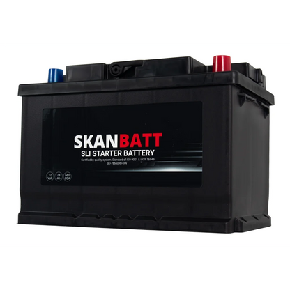 SKANBATT SLI Startbatteri 12V 78AH 660CCA (278x175x190mm) +R