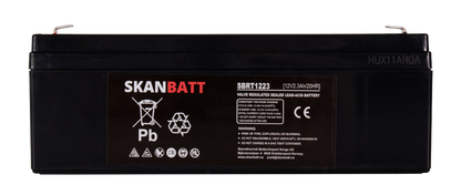 SKANBATT AGM Batteri 12V 2,3AH (178x35x61mm) F1