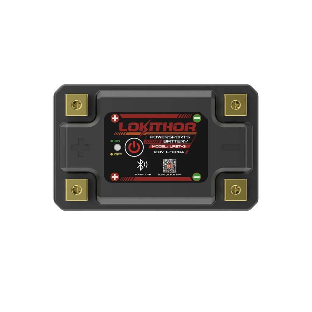 LOKITHOR Lithium MC Batteri 12V 3Ah - 113x70x85mm - Bluetooth - Heat shown in product view