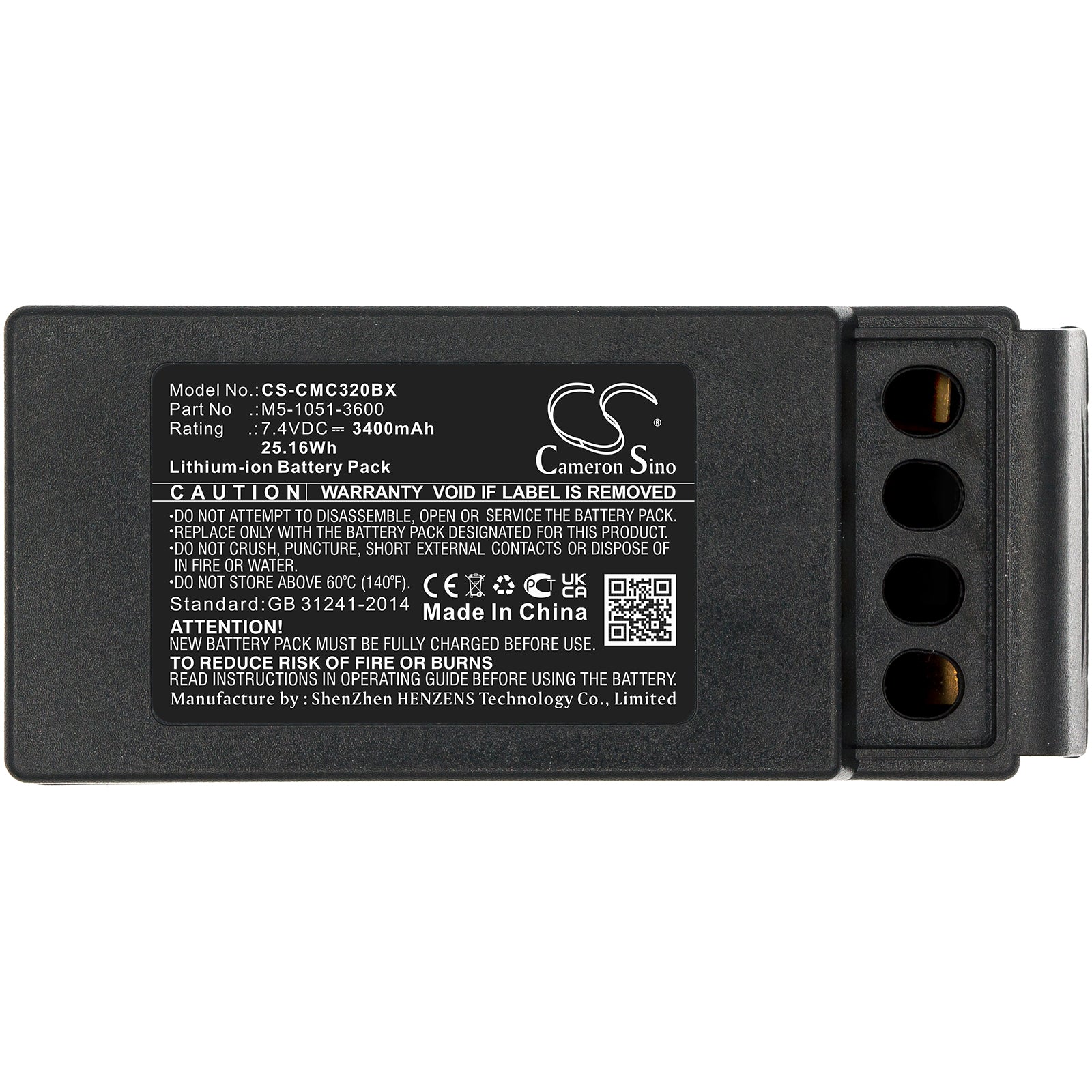 Kranbatteri 7,4V 3400mAh Cavotech - Image 3