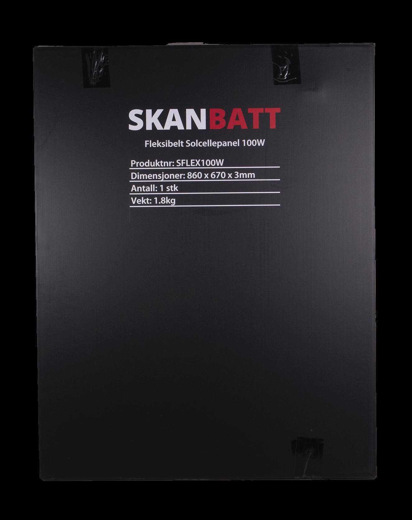 SKANBATT Fleksibelt Solcellepanel 100W - ETFE - 860x670x3mm - Image 3