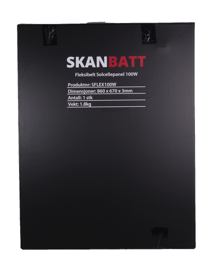 Skanbatt Fleksibelt Solcellepanel 100W - Etfe - 860X670X3Mm shown in detail view