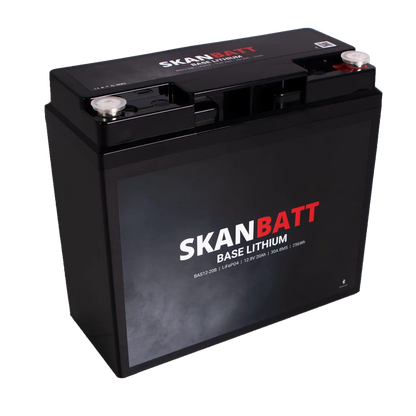 Produktbilde 3 av SKANBATT Base Lithium - 12V 20Ah 30A BMS - 180x78x164mm - Bluetooth - 3 Års garanti