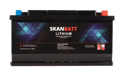 Skanbatt Lithium Batteri 12V 180Ah 150A Bms - Bluetooth - Bobil - 355X176X190Mm shown in detail view