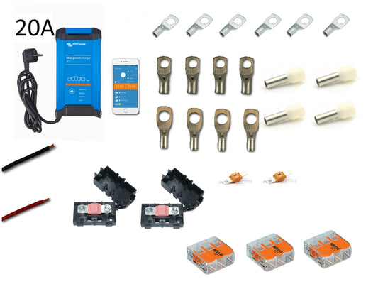 Bobil tilleggslader Victron 20A 3 kanaler med 2 kabelkit - Image 1