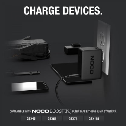 Noco 65W Hurtiglader Til Gbx45 / Gbx55 / Gbx75 / Gbx155 label detail