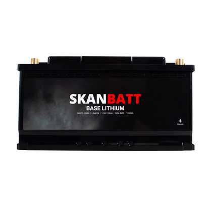 Produktbilde 2 av SKANBATT Base Lithium - 12V 100Ah 100A BMS - 352x175x190mm - Bluetooth - 3 Års garanti - Bobil