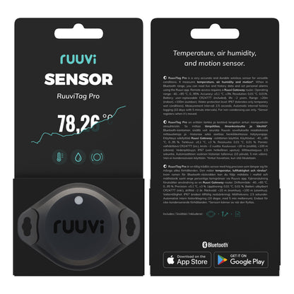 Ruuvi Tag Pro Bluetooth Sensor - Ip67 label detail