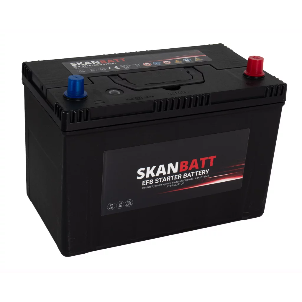 SKANBATT EFB Startbatteri 12V 95AH 820CCA (304x172x225mm) +R