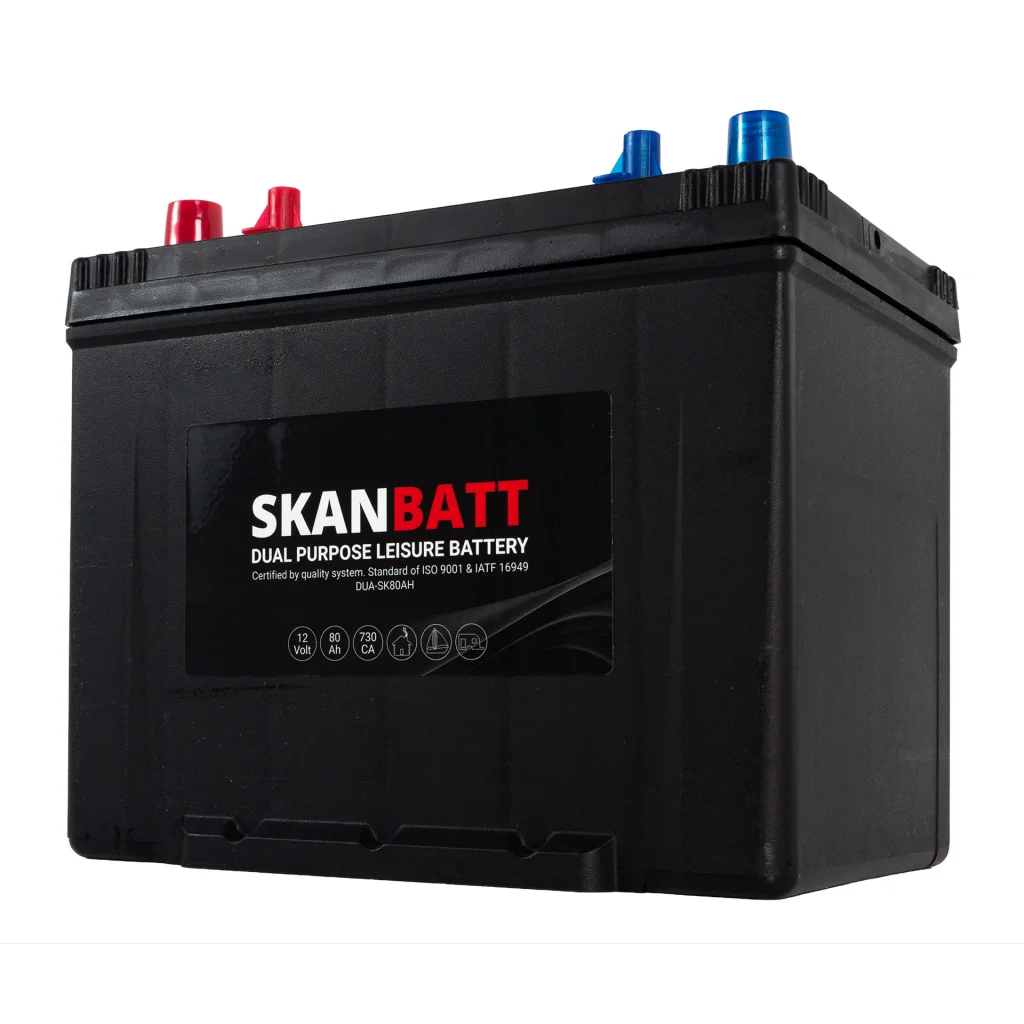 SKANBATT Dual Purpose 12V 80AH 730CA (260x174x225mm) +L