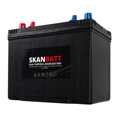 SKANBATT Dual Purpose 12V 80AH 730CA (260x174x225mm) +L
