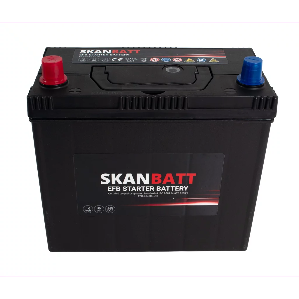 SKANBATT EFB Startbatteri 12V 45AH 430CCA (238x129x223mm) +L