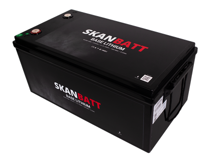 SKANBATT Base Lithium Batteri - 48V 100AH 100A BMS - 522x268x218mm - Bluetooth - 3 Års garanti