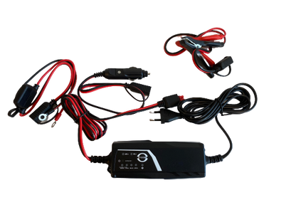 Lemania Batterilader 6/12V 1,1A Elektronisk shown in angle view