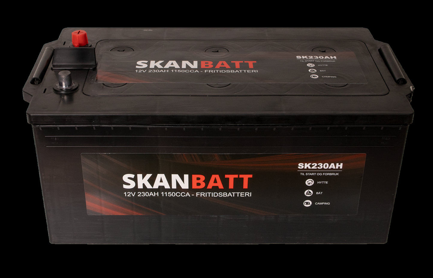 SKANBATT Fritidsbatteri 12V 230AH 1150CCA (513x276x210/242mm) +venstre - Image 3