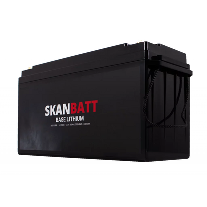 SKANBATT Base Lithium - 12V 300Ah 200A BMS - 483x170x240mm - 3 Års garanti