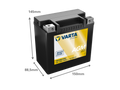 VARTA AGM MC Batteri 12V 16AH 240CCA (150x89x145mm) +vänster TX14H (FA)