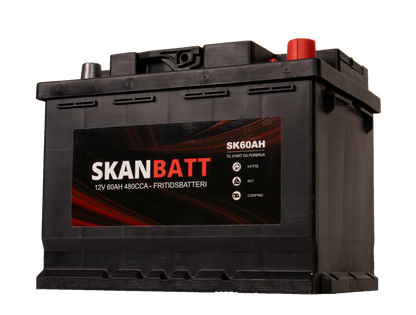 Skanbatt Fritidsbatteri 12V 60Ah 480Cca +Høyre shown in detail view