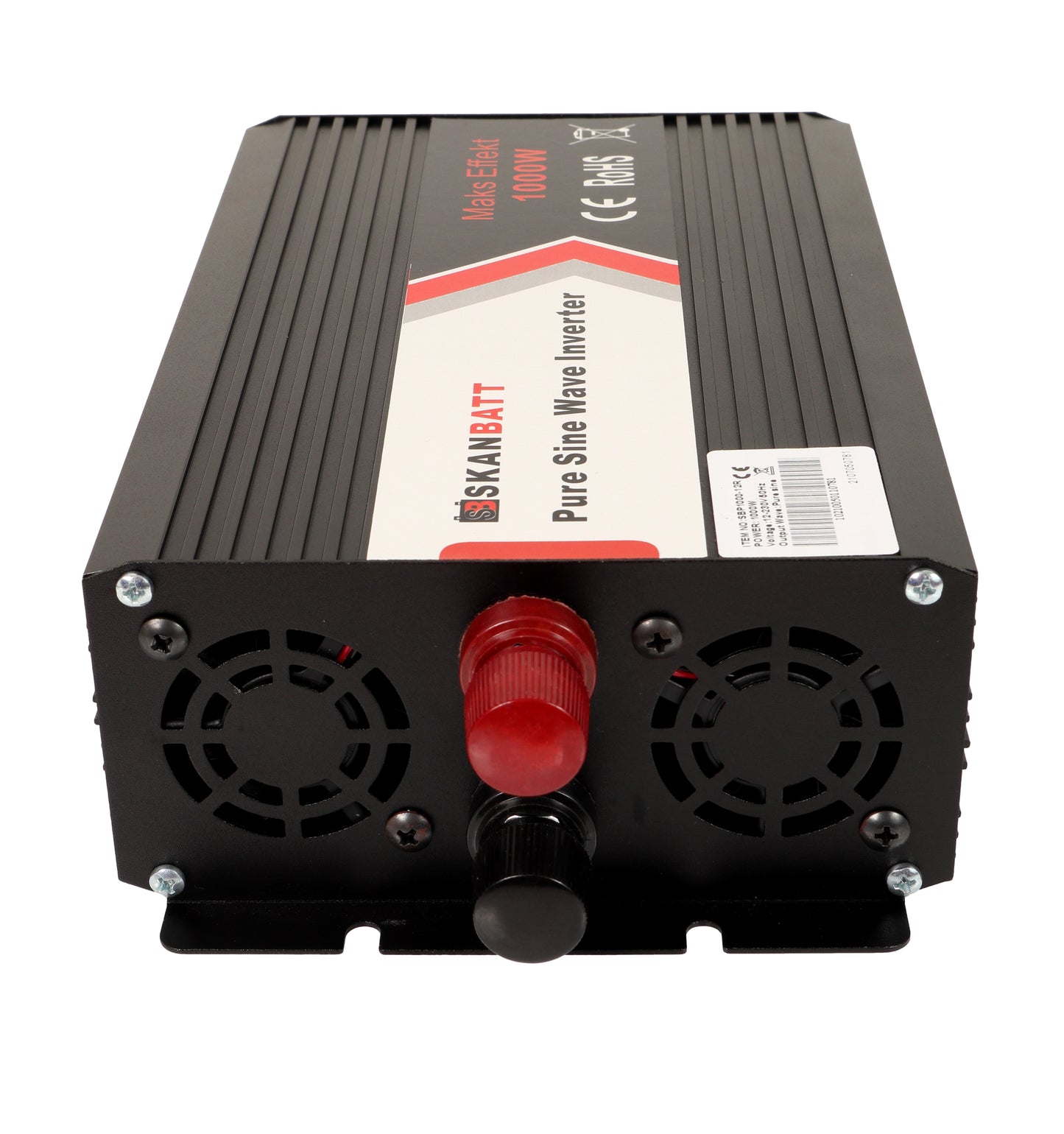SKANBATT Inverter 12V 1000W Ren Sinus m/Trådløs Fjernkontroll - Image 3