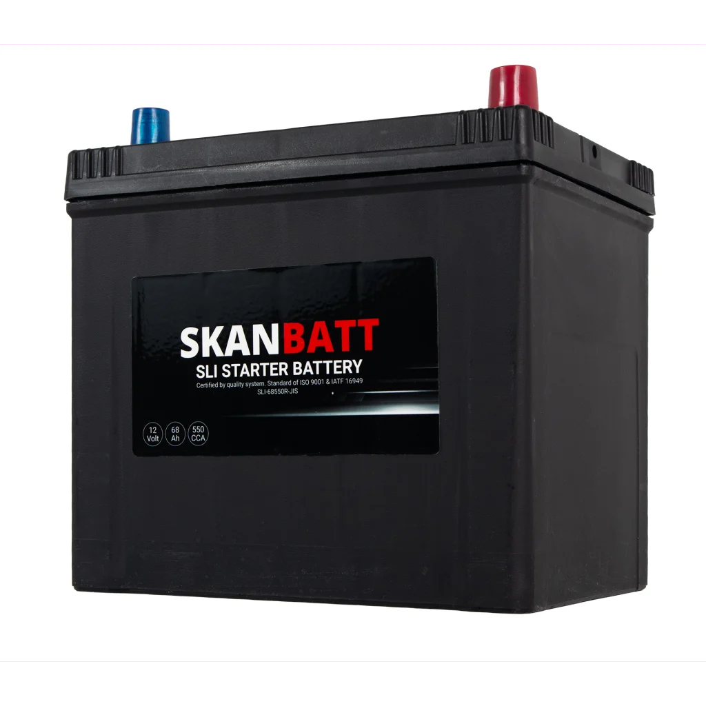 SKANBATT SLI Startbatteri 12V 68AH 550CCA (232x173x225mm) +R