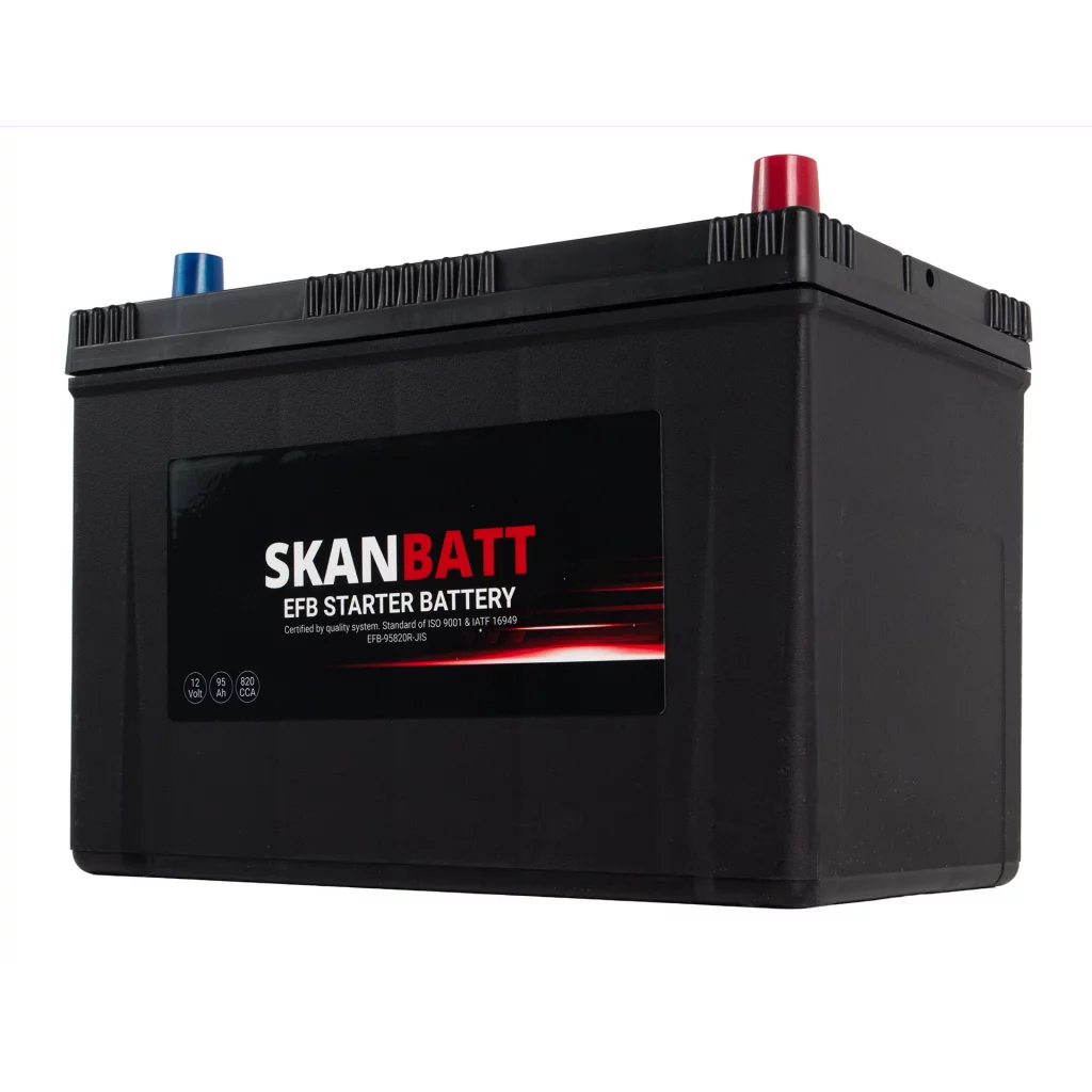 SKANBATT EFB Startbatteri 12V 95AH 820CCA (304x172x225mm) +R