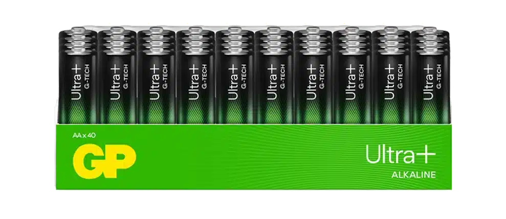 GP Ultra Plus Alkaline AA-batteri, 15AUP/LR6, 40-pack