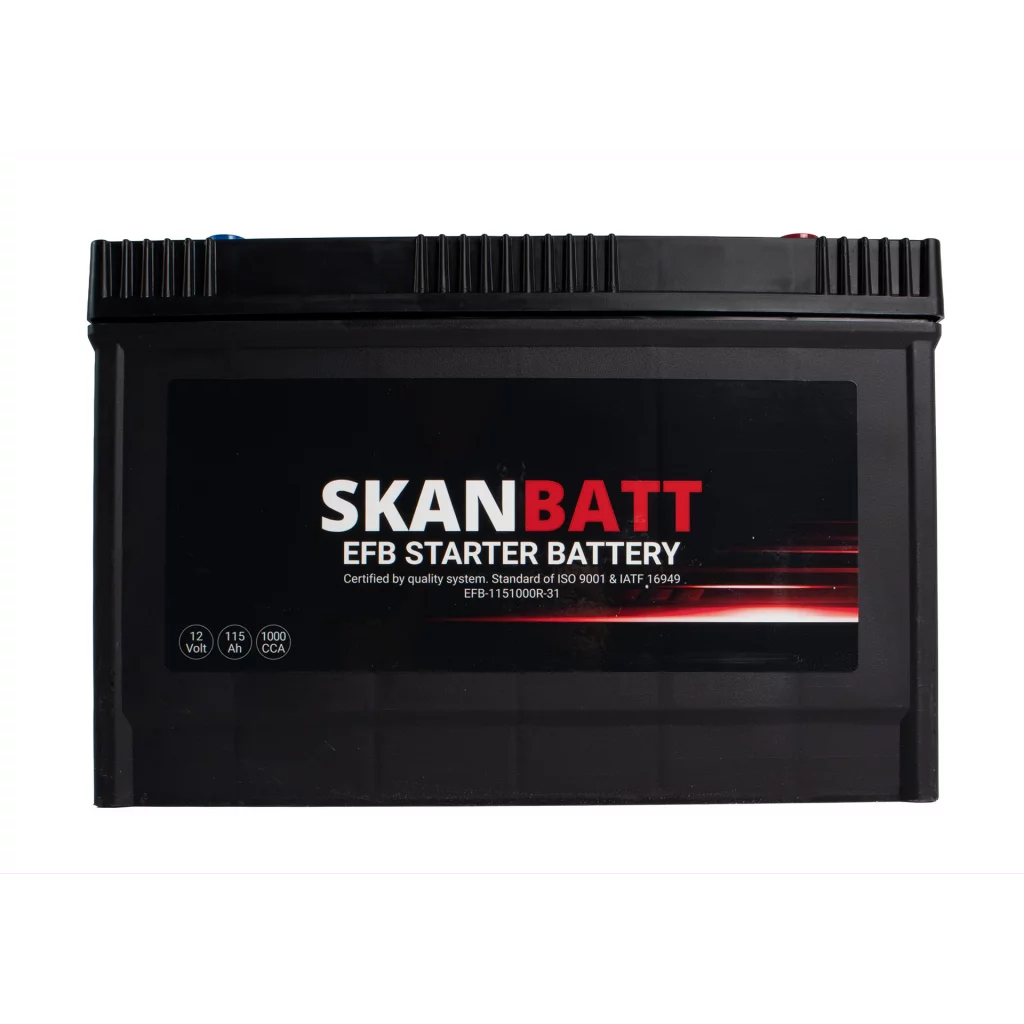 SKANBATT EFB Startbatteri 12V 115AH 1000CCA (330x173x239mm) +R