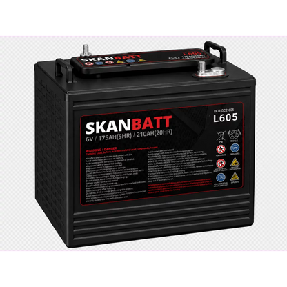 SKANBATT L605 Deep Cycle Batteri 6V 210Ah (264x181x276mm)
