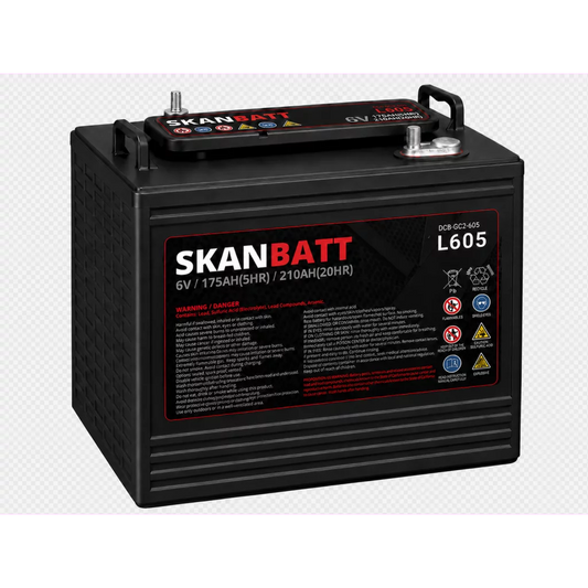 SKANBATT L605 Deep Cycle Batteri 6V 210Ah (264x181x276mm)