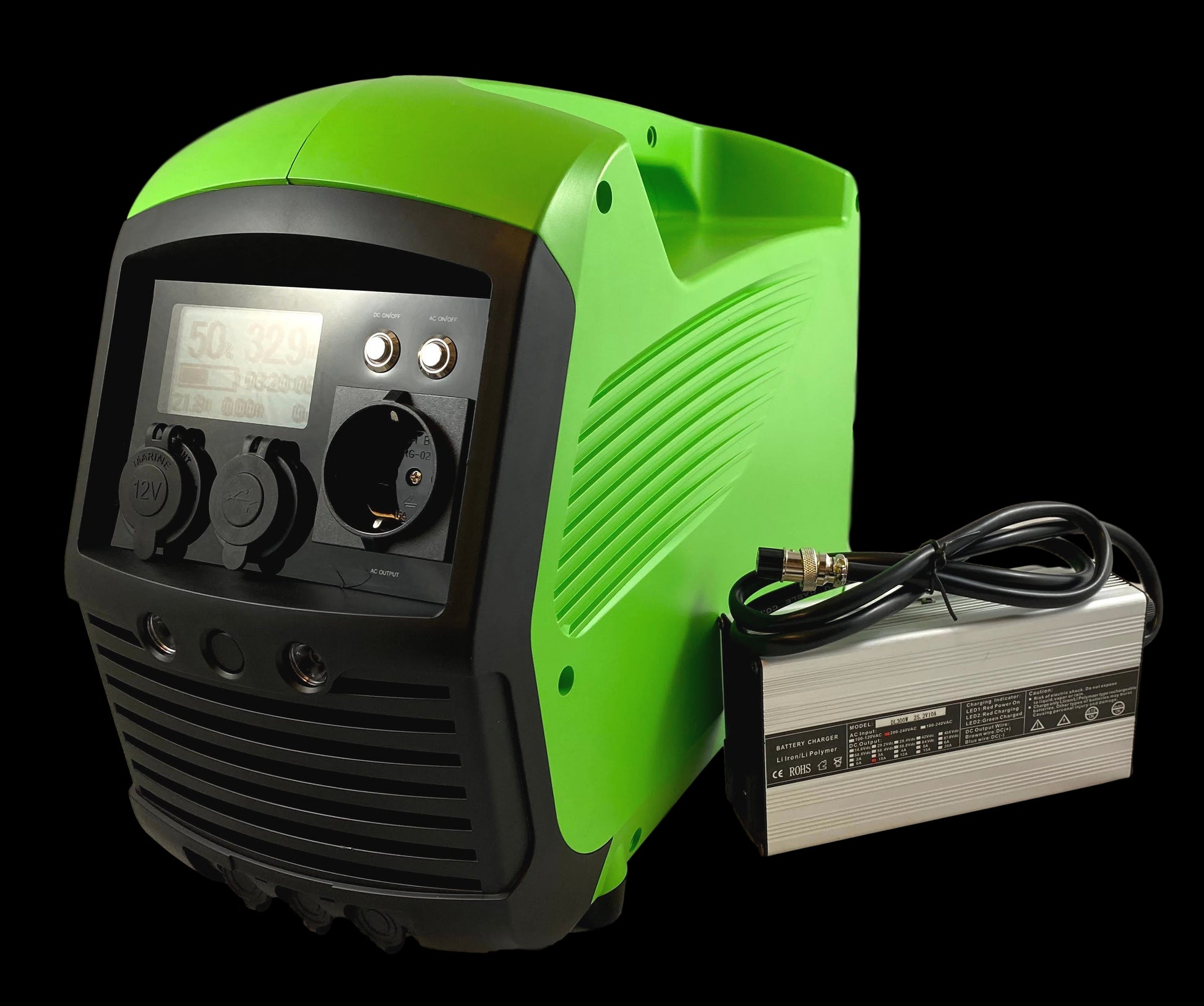 LITHIUM LPS 1000Wt Power Supply med 1000W Ren Sinus Inverter NB! B-VARE - Image 5