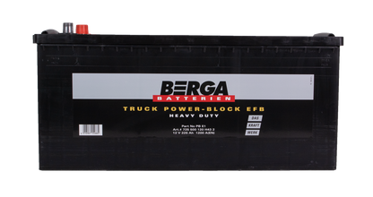 Berga Truck Pb Efb 12V 225Ah 1200Cca label detail