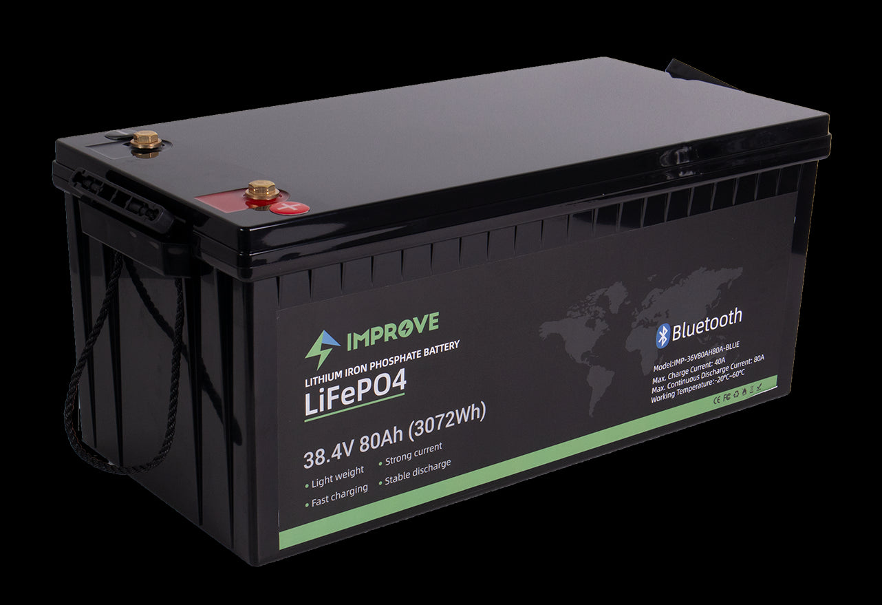IMPROVE Bluetooth Lithium Batteri 36V 80Ah (LiFePO4) BMS 80A - Image 1