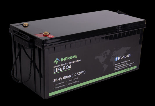 IMPROVE Bluetooth Lithium Batteri 36V 80Ah (LiFePO4) BMS 80A - Image 1