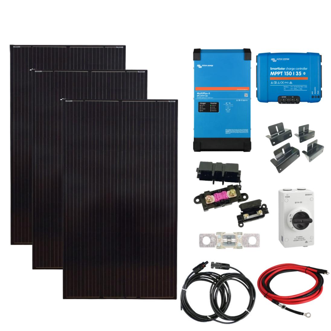 SKANBATT / VICTRON Kraftpakke 230V 3000VA - 1230W (3x410W) Solceller - Image 1