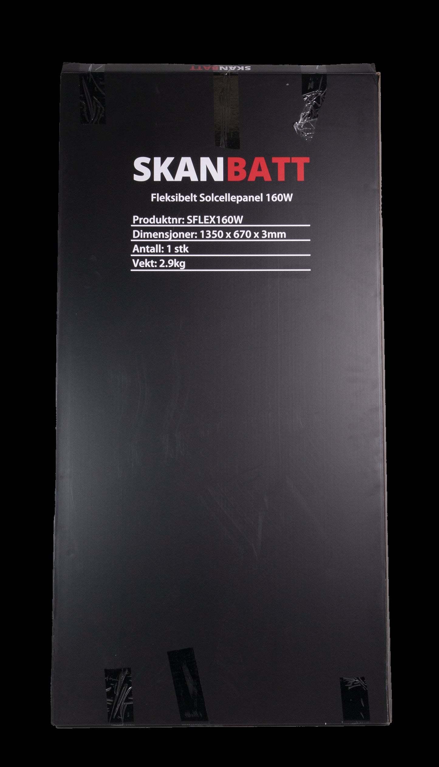 SKANBATT Fleksibelt Solcellepanel 160W - ETFE - 1350x670x3mm - Image 3