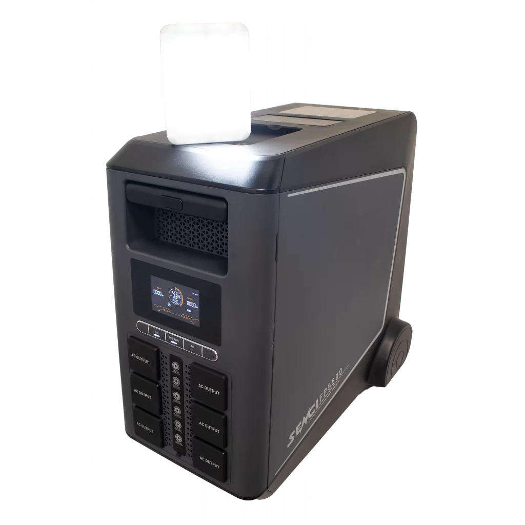 SENCI Lithium LPS 5376Wh Power Station med 5000W (10000W) sinus inverter