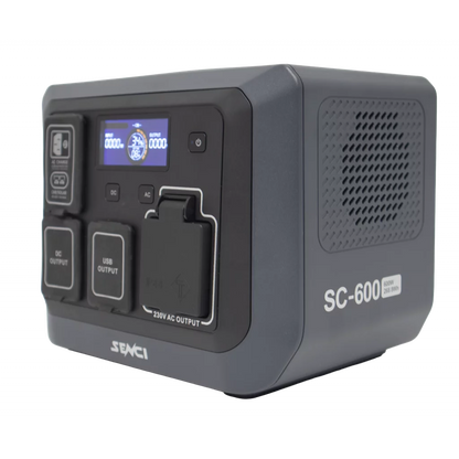 SENCI Lithium LPS 268Wh Power Station med 600W (1200W) sinus inverter