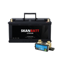 Skanbatt Lithium Batteri 12V 104Ah 100A Bms (279X175X190Mm) - Med Bluetooth
