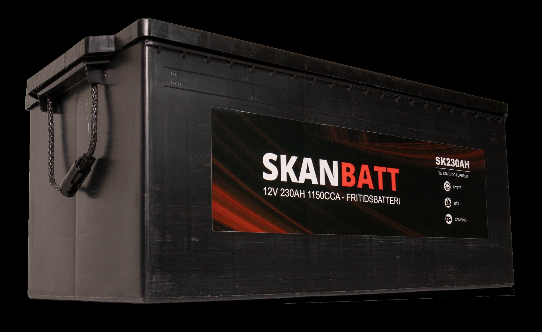 SKANBATT Fritidsbatteri 12V 230AH 1150CCA (513x276x210/242mm) +venstre - Image 4