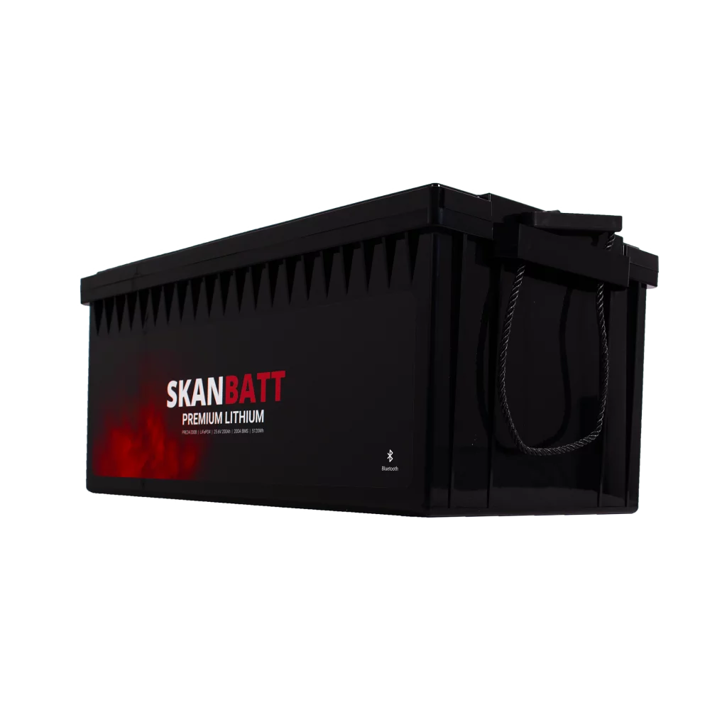 Produktbilde 4 av SKANBATT Premium Lithium - 24V 200Ah 200A BMS - 522x268x218mm - Bluetooth - 8 Års garanti