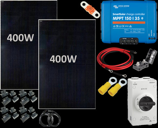 Skanbatt Solcellepakke Hytte - Stor - 48V - 800W (2X400W) shown in product view