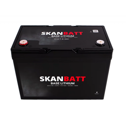 Produktbilde 4 av SKANBATT Base Lithium - 12V 100Ah 100A BMS - 307x169x208mm - Bluetooth - 3 Års garanti