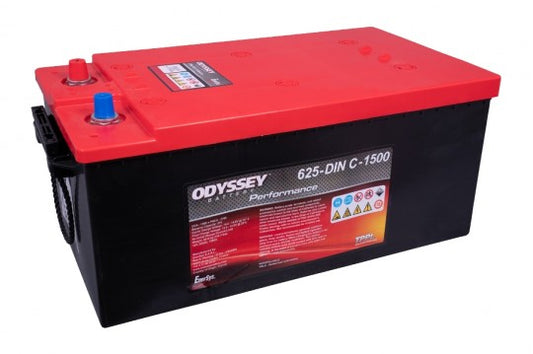 ODYSSEY 625-DIN C C-1500 AGM Batteri 12V 220AH 1500CCA (518x276x242mm) + venstre - Image 1
