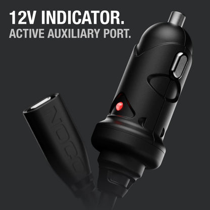 Noco Boost X 65W 12V Til Usb-C shown in angle view