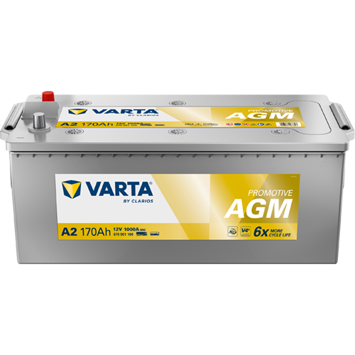 VARTA Promotive AGM Batteri 12V 170AH 1000CCA EN (513x223x223mm) +venstre A2