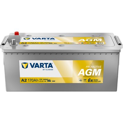 VARTA Promotive AGM Batteri 12V 170AH 1000CCA EN (513x223x223mm) +venstre A2