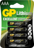 GP 24LF-2U4 1,5V Lithium AAA 4-pack