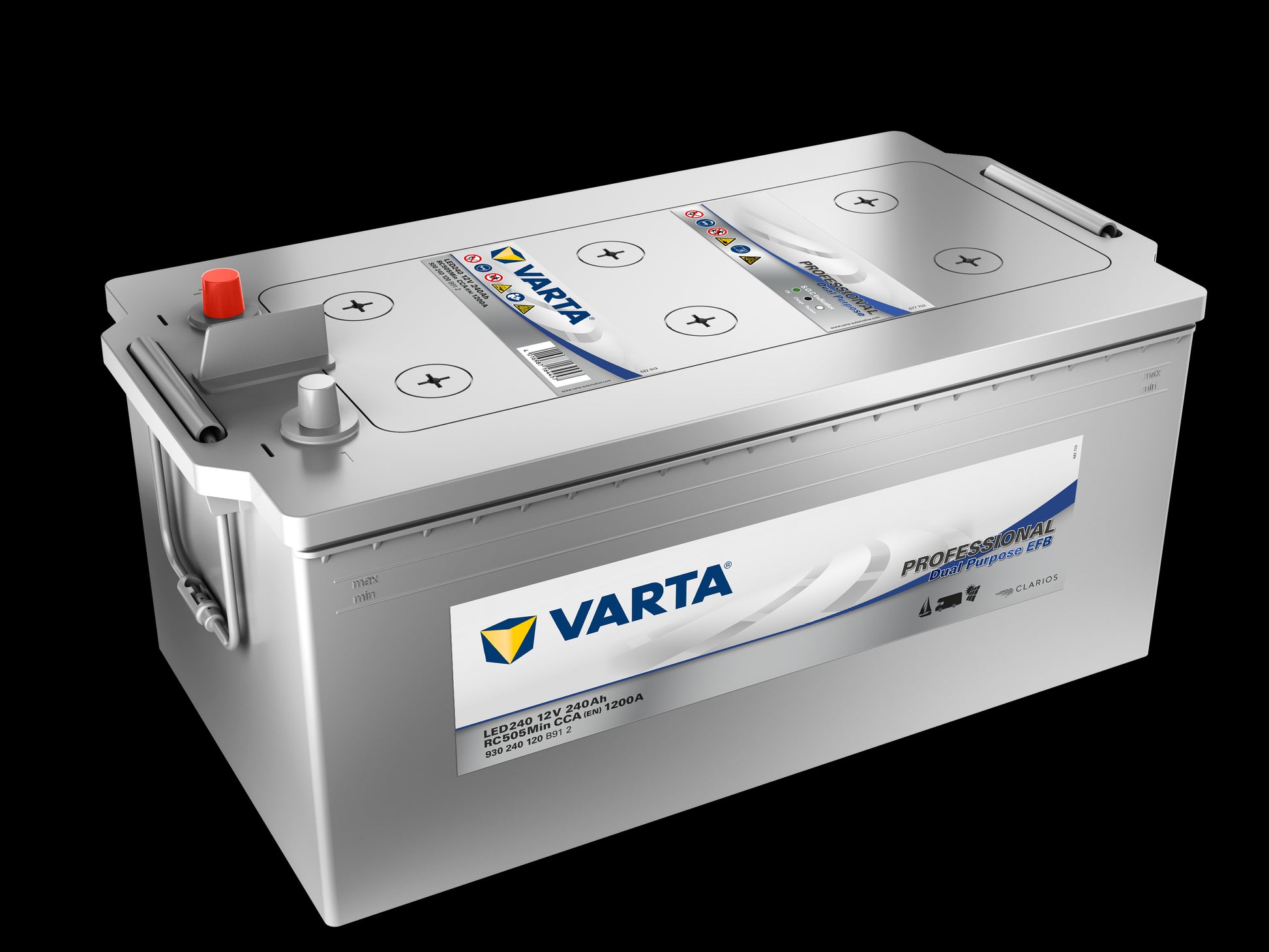 VARTA Fritidsbatteri EFB Batteri 12V 240AH 1200CCA (518x276x220/242mm) +venstre LED240 - Image 1