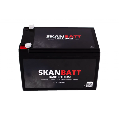 Produktbilde 3 av SKANBATT Base Lithium - 12V 12Ah 10A BMS - 151x98x96mm - Bluetooth - 3 Års garanti